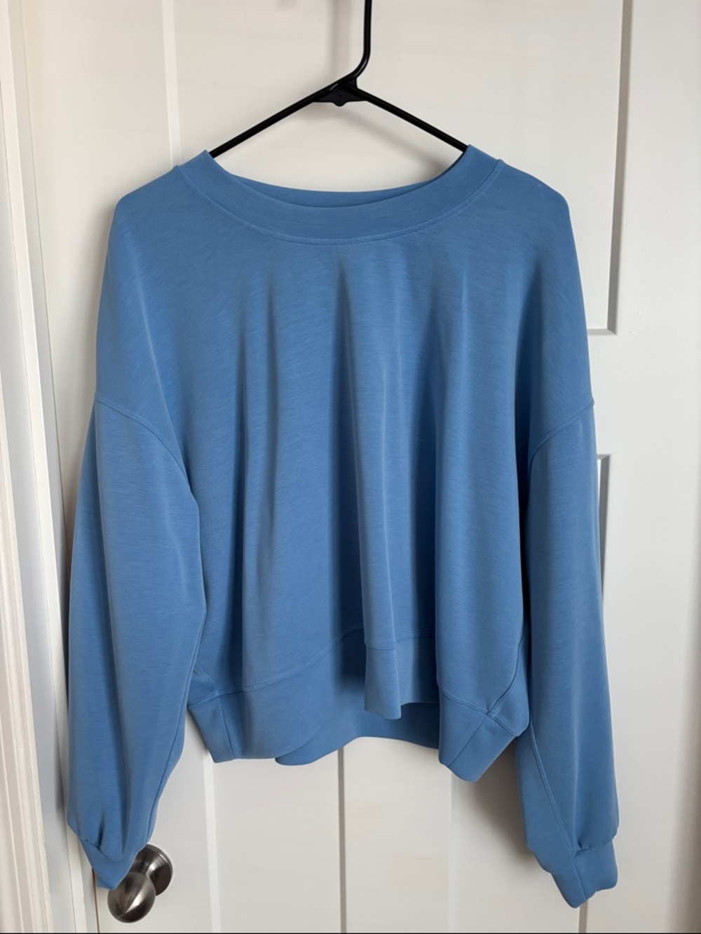 lululemon athletica Dusty Blue Cropped Crewneck Sweatshirt